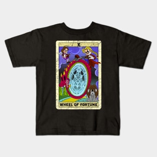 Ouroboros Alchemist Transmutation circle Wheel of Fortune X Tarot Card Kids T-Shirt